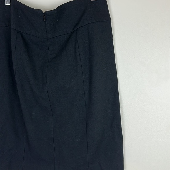 Cabi Woman’s Size 6 Skirt Ponte Knit Stretch Black Zipper Back - Picture 6 of 7
